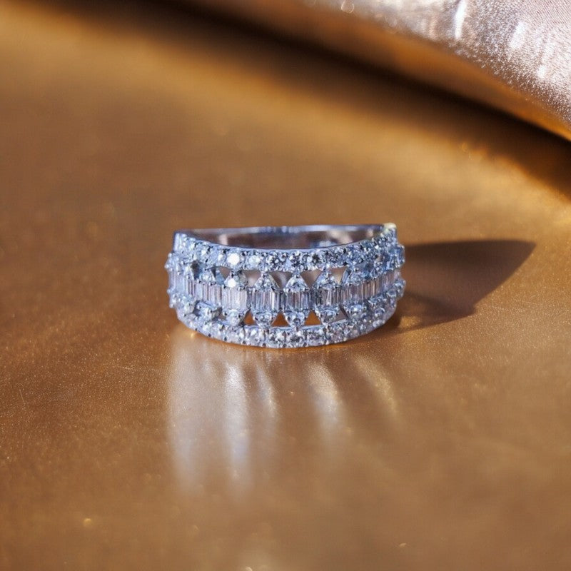 Sparkling American Diamond Adjustable Ring