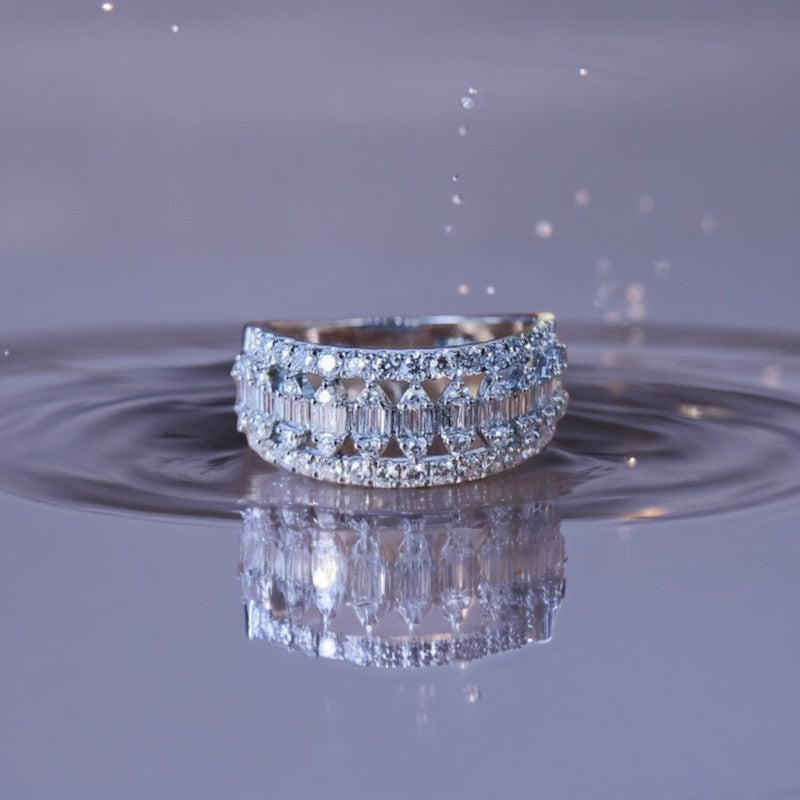 Sparkling American Diamond Adjustable Ring