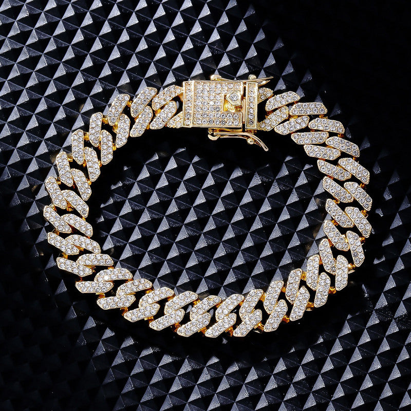 Stainless Steel Miami Link Gold Plated Cuban Bracelet