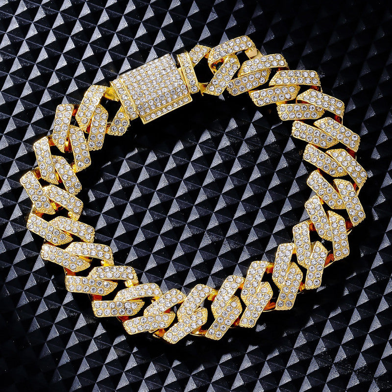 Stainless Steel Miami Link Gold Plated Cuban Bracelet