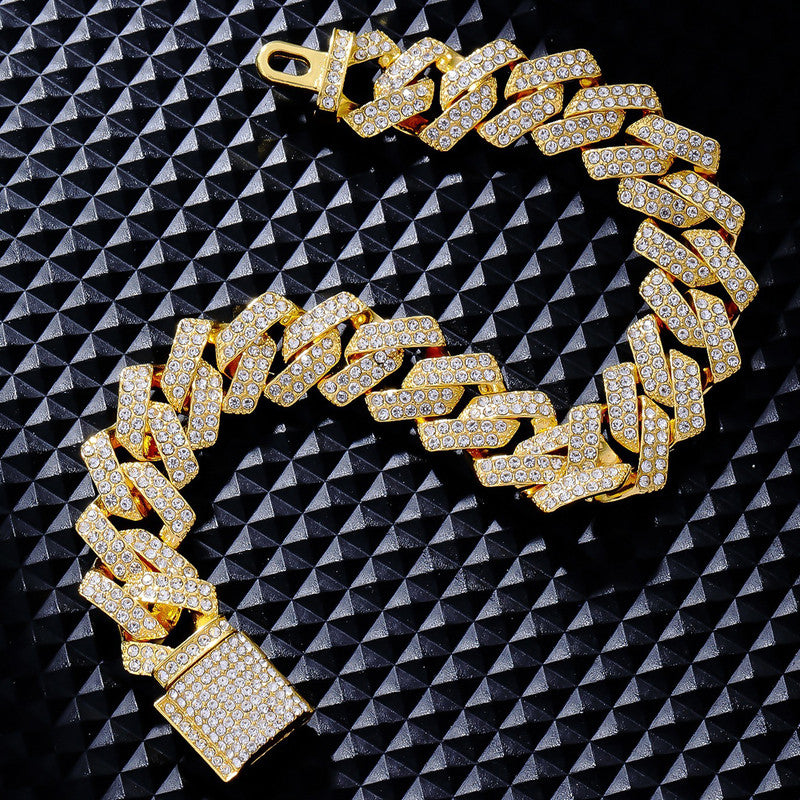 Stainless Steel Miami Link Gold Plated Cuban Bracelet