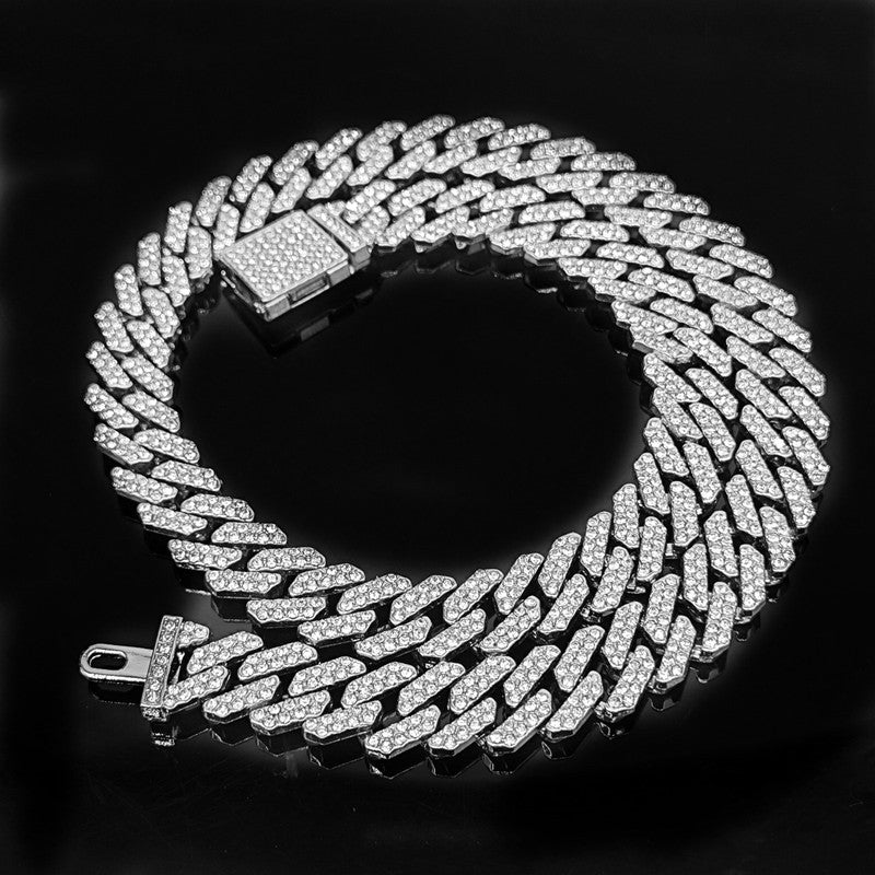 Stainless Steel Miami Link Silver Plated Cuban Necklace