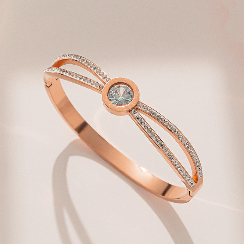 Stainless Steel Gold, Rose Gold and Silver Roman Numerals American