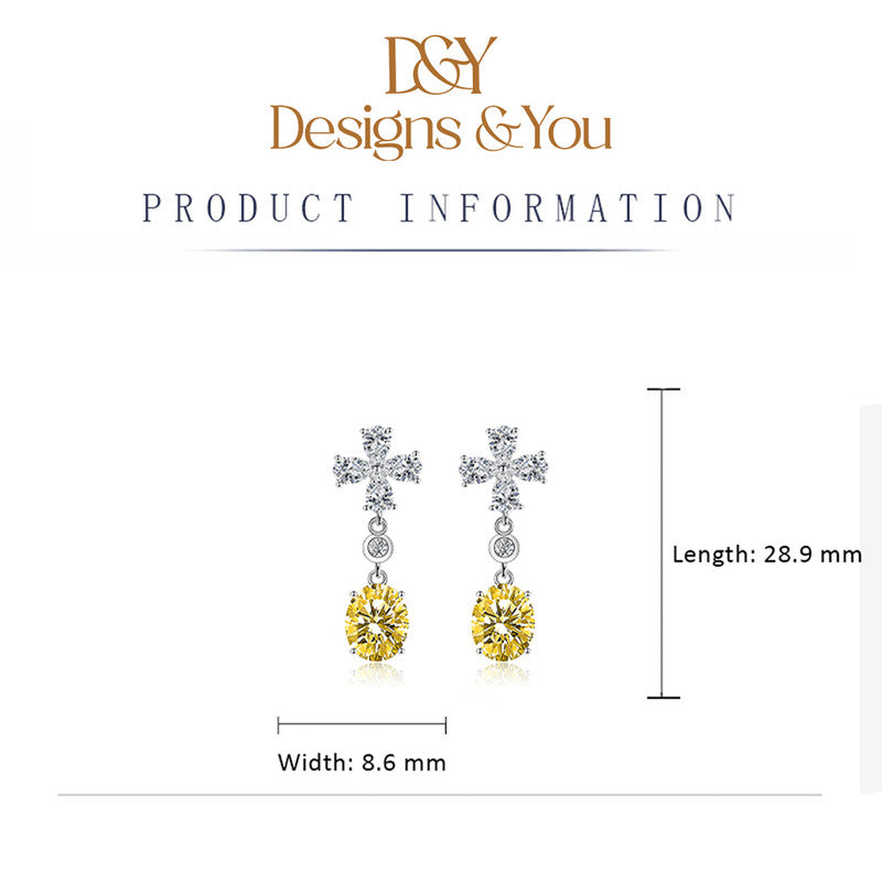 Crushed Ice Cut Cubic Zirconia Silver Plated Oval Drop Earrings