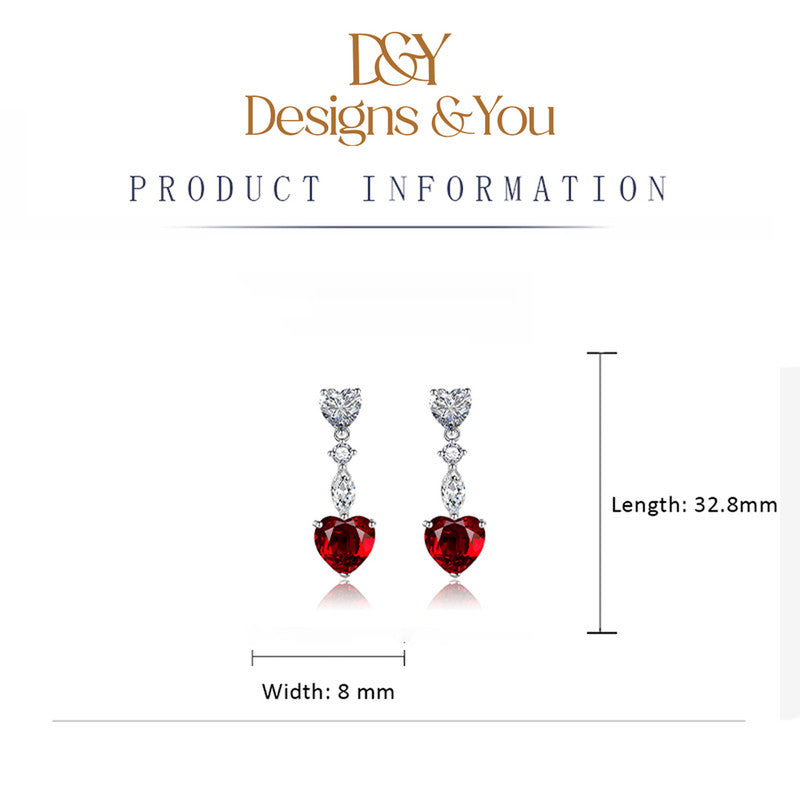 Crushed Ice Cut Cubic Zirconia Silver Plated Heart Shaped Drop Earrings