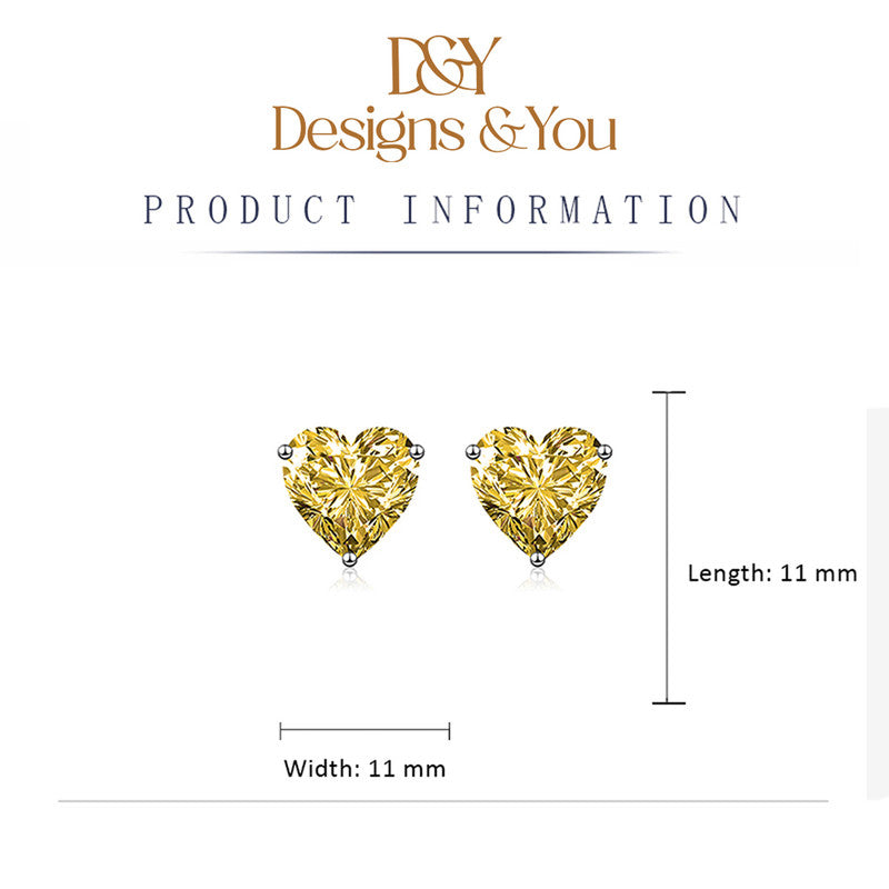 Crushed Ice Cut Cubic Zirconia Silver Plated Heart Shaped Stud Earrings