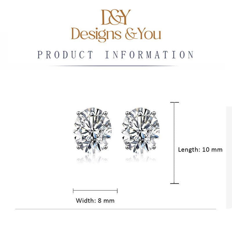 Crushed Ice Cut Cubic Zirconia Silver Plated Oval Stud Earrings