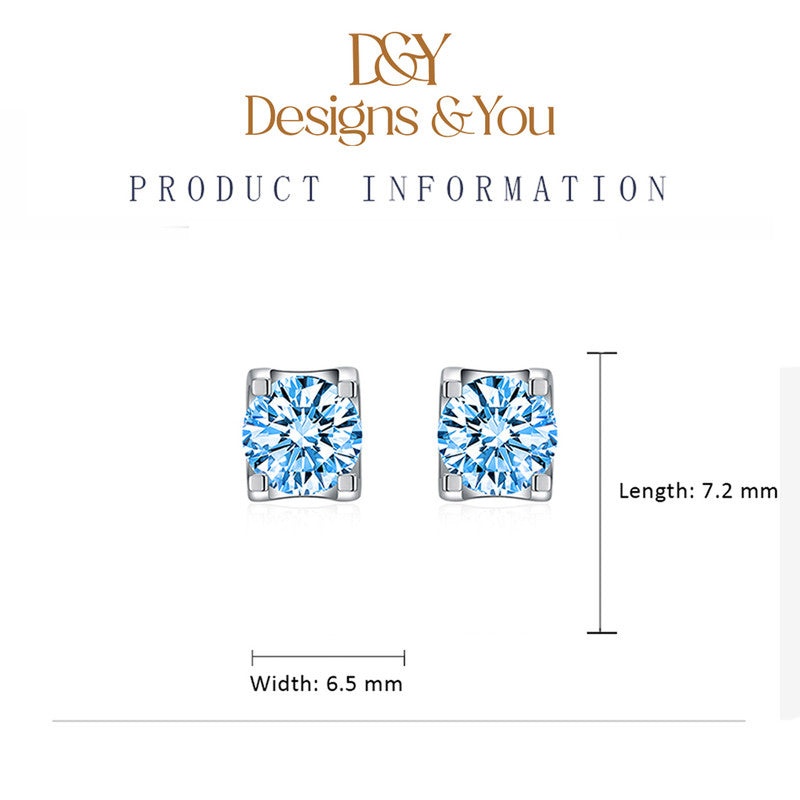 Crushed Ice Cut Cubic Zirconia Silver Plated Round Stud Earrings