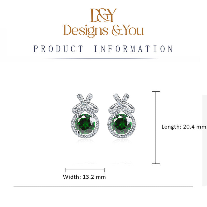 Crushed Ice Cut Cubic Zirconia Silver Plated Contemporary Stud Earrings